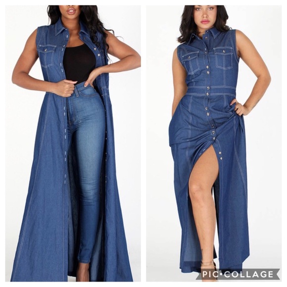 Maxi Denim Dress - Picture 4 of 4